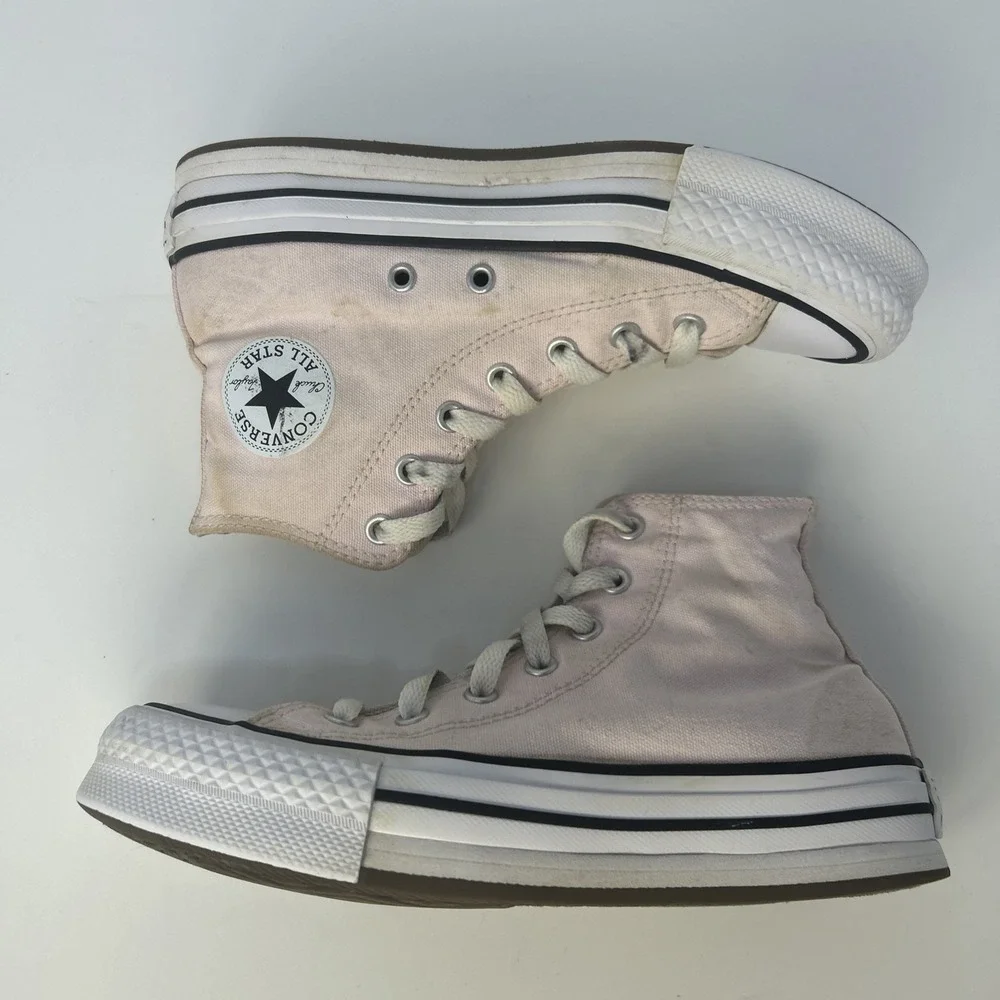 Converse Chuck Taylor All Star Lift Platform Hi Sugar Berry Pink Youth Size 3.5